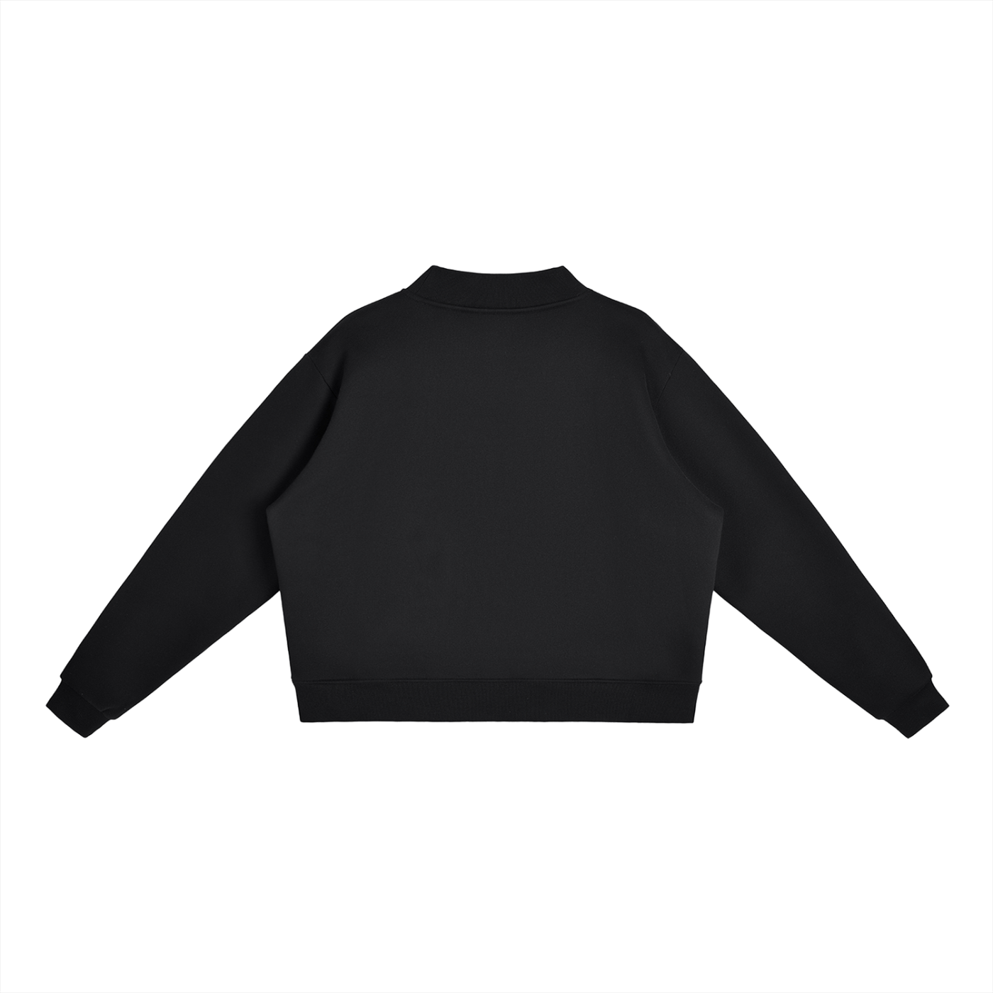Essential Fleece Mock-Neck Crew Sweatshirt